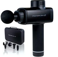 POWERJOLT Professional Massage Gun | Quiet | Powerful | 5 Massage Heads | Percussion Massager for Muscle Recovery