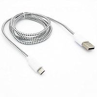 Fonus Braided Durable USB Cable Charging Power Data Wire for Samsung Galaxy Tab E Nook 9.6 - Galaxy Tab S2 Nook 8.0 - Galaxy Tab 4 Nook 7.0 - Galaxy Tab 4 Nook 10.1, 10' Long, White