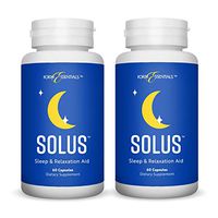 Form Essentials Solus, Herbal Sleep Aid and Relaxation Supplement, All Natural with Valerian, Melatonin, Chamomile, 5-HTP, 60 Capsules (2 Pack)
