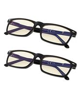 2-Pack Reading Glasses Computer Readers UV Protection +4.0 Black