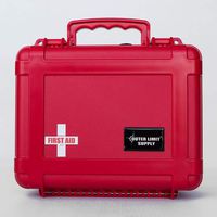 Outer Limit Supply Individual First Aid Kit (IFAK) - Waterproof, Crush Proof, HSA/FSA Eligible - Red Case