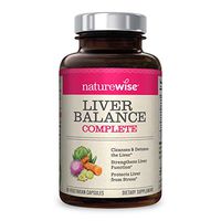 NatureWise Liver Cleanse Premium Detox | Advanced Triple Formula Liver Detoxifier Regenerator & Protector | Natural Herbal Supplements with Milk Thistle, Turmeric Curcumin [1 Month Supply - 60 Count]