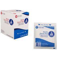 Dynarex Gauze Pad Sterile 12 Ply, 2400 Count