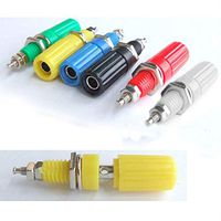 Gimax 6 color Binding Post for 4mm Banana plug Power Amplifier Test Speaker Cables - (Color: yellow)