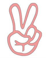 Pease Sign Language - Vinyl Decal Sticker | Multiple Colors | 3.6" W X 5.5" H | Pink HGC1500