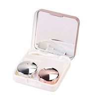 Contact Lens Case Mini Travel Lens Box Container Holder (Light Pink)