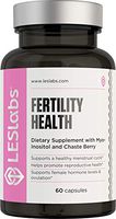 LES Labs Fertility Health, Fertility Supplement for Reproductive Health & Ovulation, Hormonal Balance & Cycle Regulation with Myo-Inositol, Chasteberry, DIM, Safe for PCOS, 60 Capsules