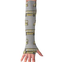 School Bus Arm Sleeves, Cool Arm Sleeves UV Protection For Men Women Youth Arm Warmers For Cycling Golf Baseball Basketball Tattoo Cover Elbow Sleeves