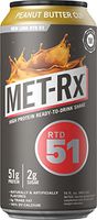 MET-Rx RTD 51 Protein Shake, Ready to Drink and Convenient for Meal Replacement, Low Carb, Peanut Butter Cup, 15 oz, 12 Count