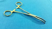 O.R Premium Quality Grade Kelly HEMOSTAT Locking Forceps 5.5" Curved with Gold Handle (HTI BRAND)