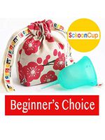 SckoonCup Beginner Choice Menstrual Cup - Made in USA - FDA Registered - Organic Cotton Pouch - Sckoon Menstrual Cup (Small, SckoonCup Aqua)