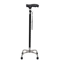 CHAONAO Walking Stick Aluminum Alloy Scalable Adjustment Ultra-Light Anti-Skid Four-Legged Crutches Magnetic Therapy for Elderly