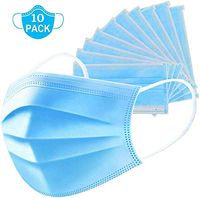 10PCS Disposable 𝐌𝐀𝐒𝐊, 3-Ply Protective Anti Dust Breathable Medical Disposable Earloop Mouth 𝐌𝐀𝐒𝐊 and Prevent Saliva Safety Face Shields
