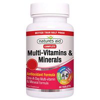 Natures Aid Complete Multi-Vitamin & Minerals Antioxidant Formula 90 Tabs - Good Health