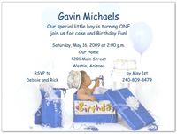 Birthday Boy 1st Birthday Invitations - Set of 20