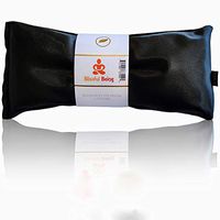 Blissful Being Lavender Eye Pillow - Hot or Cold Weighted Satin Eye Mask perfect for Sleeping, Yoga, Meditation - Gifts for Women, Birthday, Teachers - Natural Herbal Relaxation (Onyx)