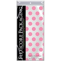 Flexicore Packaging | Polka Dot Gift Wrap Tissue Paper | Size: 15 Inch X 20 Inch | Count: 10 Sheets | Color: | DIY Craft, Art, Wrapping, Decorations (Light Pink, 100 Sheets)