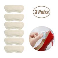 Heel Cushion Inserts Heel Grips Heel Pads for Loose Shoes,Leather High Heel Pads for Shoes Too Big,High Heel Inserts for Women Men Anti Slip Blister, High Heel Insoles,3 Pairs (Cream-Colored, Thick)