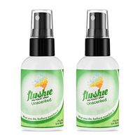 Flushie Pre-Toilet Sprays 2-Ounce Bottle, Unscented Toilet Spray, Bathroom Deodorizer, Poop Spray, Before You Go Spray, Perfect for Travel 2oz (2 Pack)