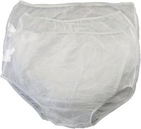 Vinyl Waterproof Incontinence Underpants, 3 Pair, Large, Clear