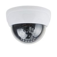 Dummy Fake Surveillance Security CCTV Dome Camera Indoor Outdoor with Red LED Light Sensor AA Battery Powered by Uptell