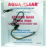 Aqua Clear ST-7BHFF Striped Bass Fish Finder Rig, Size 7/0, Nickel Finish