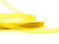 Ben Collection 1/4" X 50 Yard Plain Organza Ribbon Art & Sawing Craft Party Favor Gift Wrapping (Yellow Gold)
