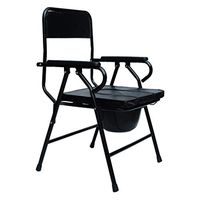 Toilet chair Foldable Shower Chair, Bedside Commod with Chamber Pot Armrest Backrest Easy to Clean, Suitable for Obesity, Elderly, Pregnant Women, Disabled