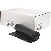 Nature Saver Black Low-Density Recycled Can Liners Trash Bag, Extra Large, 100