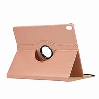 Jennyfly iPad Cover Air 3 10.5", 360 Degree Rotating Smooth PU Leather Hand-Free Stand Slim Easy Viewing Full Body Protection Case with Multiple Viewing Angles for 2019 iPad Air 3 10.5" - Rose Gold