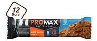 Promax Nutty Butter Crispy, 20g High Protein, No Artificial Ingredients, Gluten Free, 12 Count