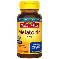 Nature Made Melatonin 5mg Tablets, 90 Count for Supporting Restful Sleep† (Packaging May Vary)
