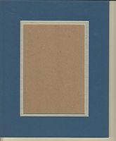 16x20 Royal Blue and Silver Double Picture Mat, Bevel Cut for 12x16 Picture or Photo