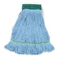MarketPro Wide Band Looped End Wet Mop Blue, 17" Length x 6.5" Width x 3" Height, Cotton Blend | 4/Case