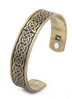 Health Care Magnetic Bangle Bracelet for Releaseing Pain Relief, Therapy, Balance and Energy for Men and Women (Gold)