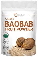 Organic Baobab Powder, 12 Ounce, Immune Vitamin C Powder, Natural Antioxidant, Flavonoids and Fatty Acid, Enhance Energy and Immune System, Non-GMO and Vegan Friendly