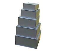 FixtureDisplays Silver Gift Boxes 6" Candy Box Chocolate Packaging 10999-6"-Silver-SNL Listing