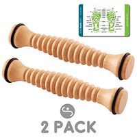 Body Back Wooden Foot Roller, Foot Massager for Plantar Fasciitis, Stress Relief, Relaxation, 2 Pack