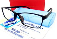 Blue Light Block Glasses Men Women Anti Eye Strain Headache Computer Video Gaming Glasses Gamer Filter Screen Glare UV Protective Blocker Clear Lens Rectangle Wide Nerd Small Black Lightweight Frame