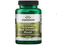 Swanson Premium Full-Spectrum Korean Red Ginseng Root 400 mg, 90 Capsules