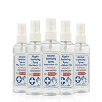 HIZZEEN Disposable Hand Soap Spray Alcohol Based (100ML5/10) Portable Travel Size,Non-Rinse Hand Sanitizer, Remove 99.99% Harmful Substance,5 pcs