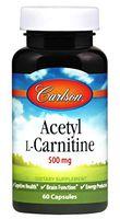 Carlson Labs Acetyl L-Carnitine, 500mg, 60 Capsules