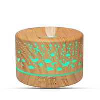 Aromatherapy Diffuser Essential Oil Diffuser 700ml Wood Grain Ultrasonic Cool Mist Humidifiers Large Aroma Diffuser with Timer 7 Colors Lights Changing for Home Office Bedroom
