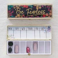Natural Life Daily Pill Case/Vitamins Organizer Pill Box- Be Fearless