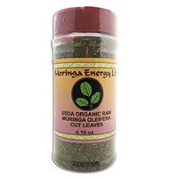 MORINGA CUT LEAF SHAKER - Pure Organic Moringa Leaf Providing Essential Nutrients and Rich in Protein, Vitamins and Trace Minerals in 4.10 oz. Moringa shaker for all foods!