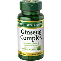 Nature's Bounty Ginseng Complex Herbal Health Capsules 75 ea (Pack of 4)