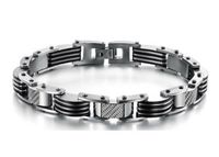 LOVE Beauties Athena Jewelry Titanium Series Men's 10MM Bicycle Chain Design Titanium Magnetic Bracelet in a Nice Gift Box, Anti-Fatigue, Pain Relief