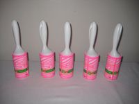 Scotch Lint Roller, Design Pink & White Stripes of 48 Sheets per roll, Size: 4 in x 25 (5 Pack)