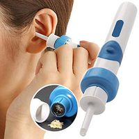 Electric Ear Wax Remover, BESTHINKY Safe Smart Earwax Cleaner with Soft Silicone Tips for Infants, Babies, Teenagers Adults (Blue)