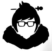 OVERWATCH VIDEO GAME MEI ICON VINYL STICKERS SYMBOL 5.5" DECORATIVE DIE CUT DECAL FOR CARS TABLETS LAPTOPS SKATEBOARD - BLACK
